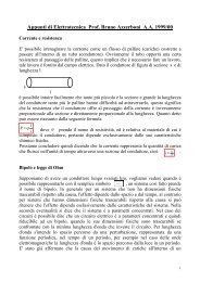 Appunti di Elettrotecnica Prof. Bruno Azzerboni A.A. 1999/00