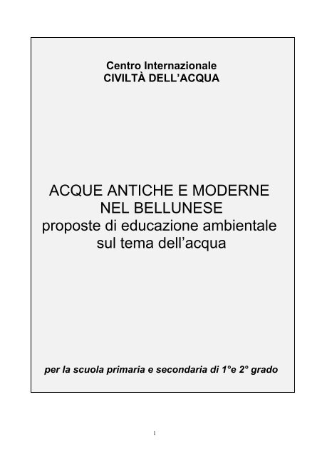 per la scuola primaria - Provincia di Belluno