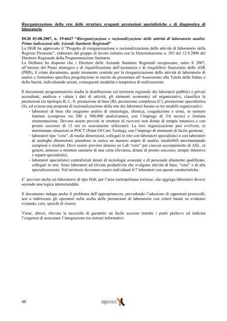 Ricognizione delle norme regionali sull'accreditamento istituzionale