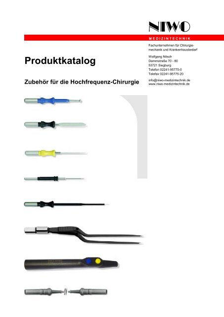NIWO - Hochfrequenz-Chirurgie Katalog