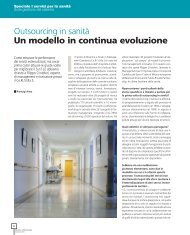 Outsourcing in sanità Un modello in continua evoluzione - Cerismas