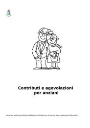 Opuscolo contributi e agevolazioni per anziani - Comune di Signa