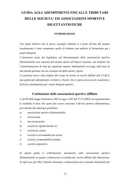 guida agli adempimenti fiscali e tributari delle societa - Federazione ...