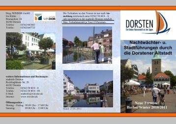 Nachtwächter- u. Stadtführungen durch die Dorstener Altstadt