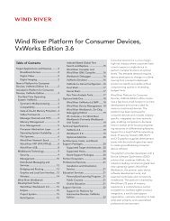 Wind River Platform for Consumer Devices, VxWorks ... - eetindia.com