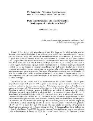 Per la filosofia. Filosofia e insegnamento. Dallo - Maurizio Cosentino