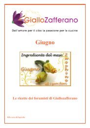 Le ricette dei forumisti di Giallozafferano