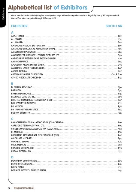 EAU 2013 - Programme Book - YouMed