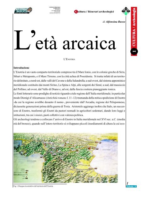 di Alfonsina Russo Introduzione L'Enotria è un vasto comparto ...