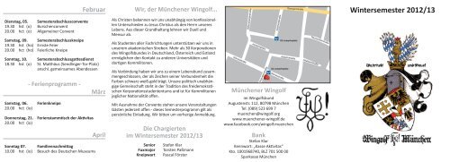 Wintersemester 2012/13 - Wingolfsbund