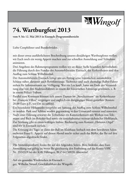 74. Wartburgfest 2013 - Wingolfsbund