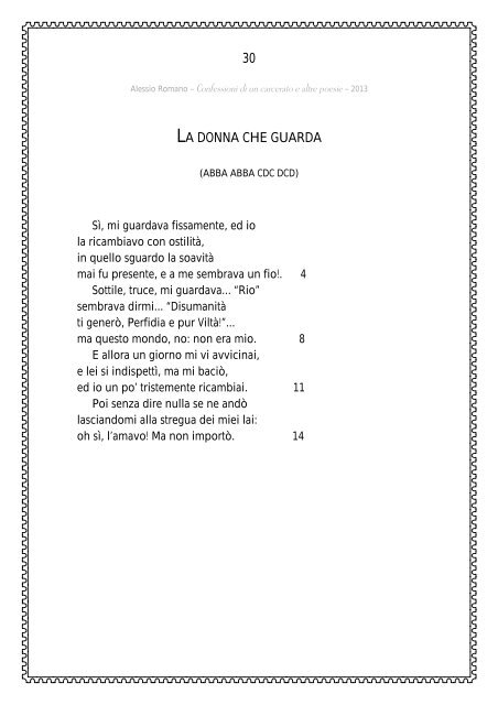 Confessioni di un carcerato e altre poesie - Alessio Romano