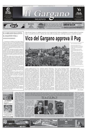 Vico del Gargano approva il Pug - Il Gargano Nuovo