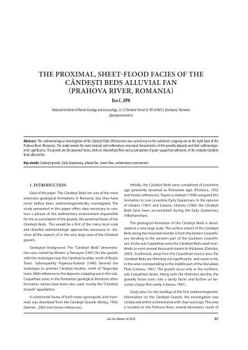 The proximal, sheeT-flood facies of The cândeşTi ... - GeoEcoMar