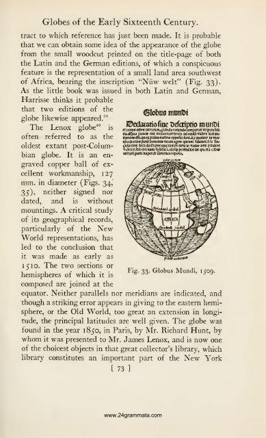 Terrestrial and celestial globes; their history and ... - 24grammata.com