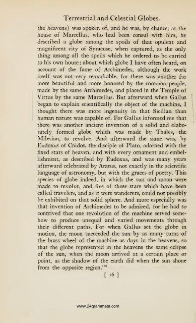 Terrestrial and celestial globes; their history and ... - 24grammata.com