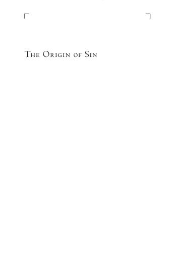 The Origin of Sin - Department of Classics - University at Buffalo