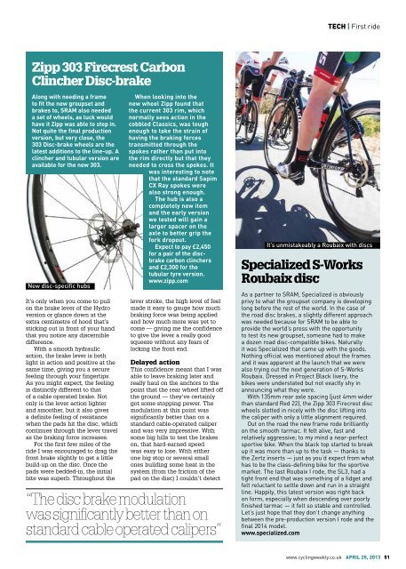 Cycling Weekly – SRAM RED 22 HRD – April 25th 2013 - SRAM.com