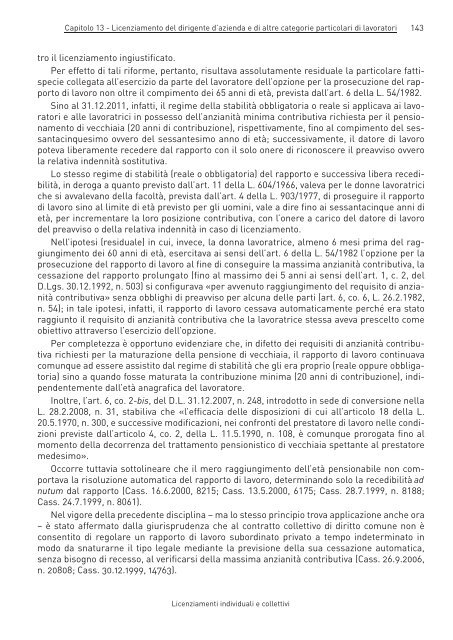 licenziamenti individuali e collettivi - Osservatorio Permanente sulla ...