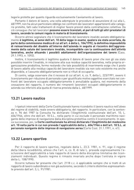 licenziamenti individuali e collettivi - Osservatorio Permanente sulla ...