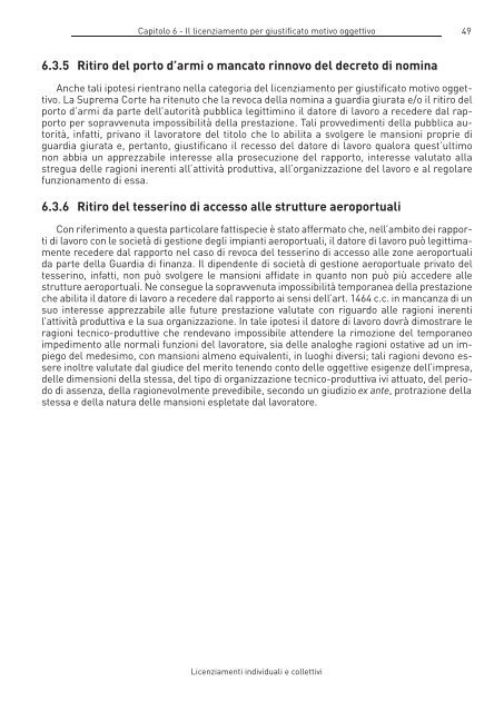 licenziamenti individuali e collettivi - Osservatorio Permanente sulla ...