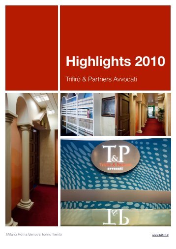 Highlights T&P 2010 (PDF) - Trifirò & Partners Avvocati