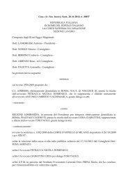 Corte di cassazione, Sez. lavoro, sentenza n. 20857/2012 - Self