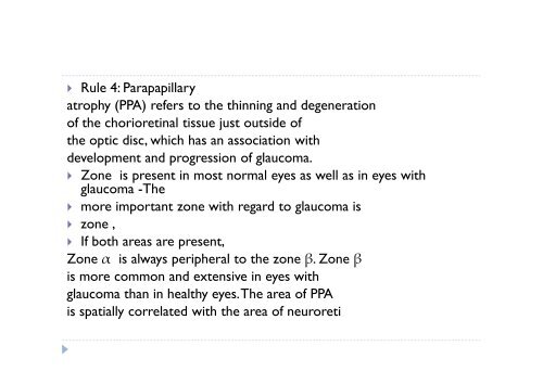 Evaluation of optic disc in glaucoma