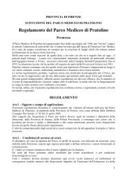 Istituzione del Parco Mediceo do Pratolino - Arcieri della Rupe