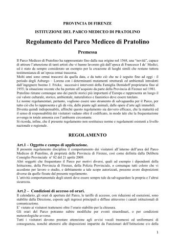 Istituzione del Parco Mediceo do Pratolino - Arcieri della Rupe