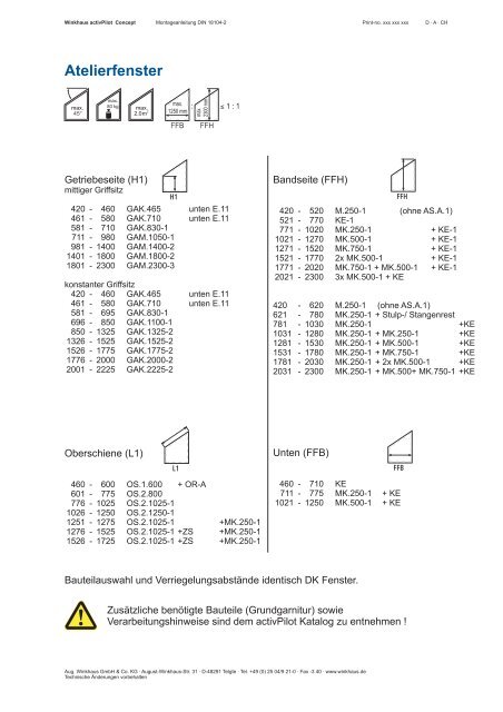 Montageanleitung DIN 18104-2 für Holzfenster - Winkhaus