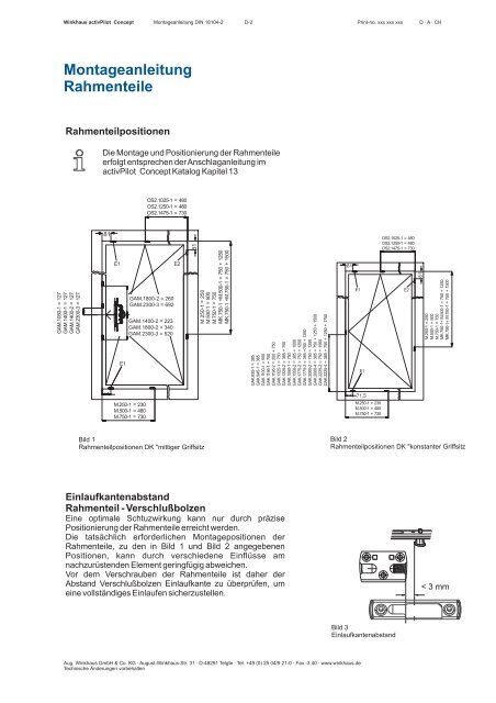 Montageanleitung DIN 18104-2 für Holzfenster - Winkhaus