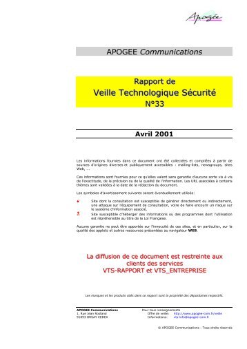 Veille Technologique Sécurité - cert devoteam