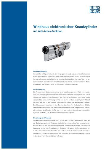 Datenblatt Anti-Amok Zylinder - Winkhaus