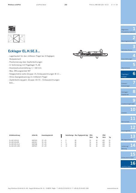 Ecklager EL.H.SE.3... - Winkhaus