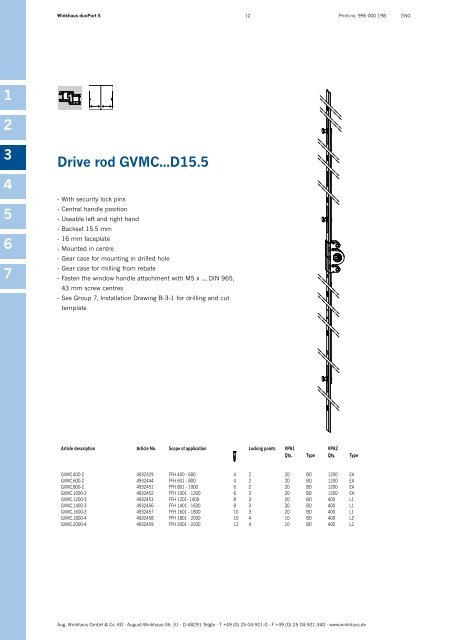 product catalogue - Winkhaus