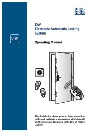 Operating Manual - Winkhaus