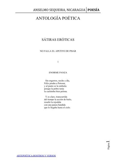 ANSELMO SEQUEIRA, NICARAGUA - Rostros y Versos