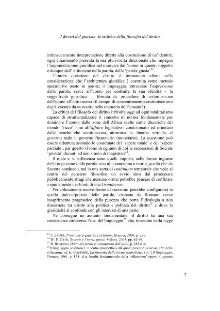 Perché la filosofia del diritto oggi - Docente.unicas.it