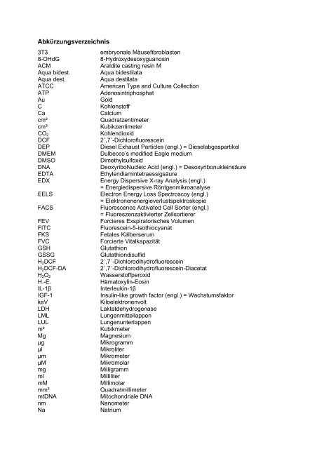 Elektronenmikroskopische Untersuchungen an Probenmaterial von ...