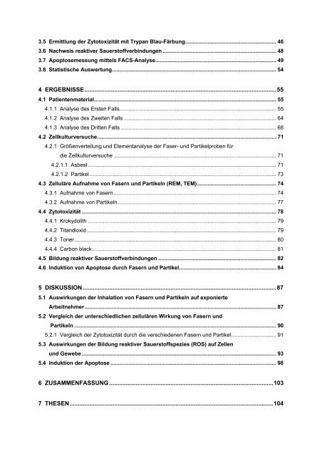 Elektronenmikroskopische Untersuchungen an Probenmaterial von ...