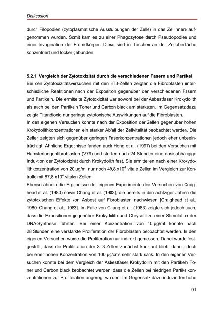 Elektronenmikroskopische Untersuchungen an Probenmaterial von ...