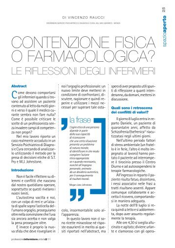CONTENZIONE FISICA O FARMACOLOGICA? - Ipasvi Perugia