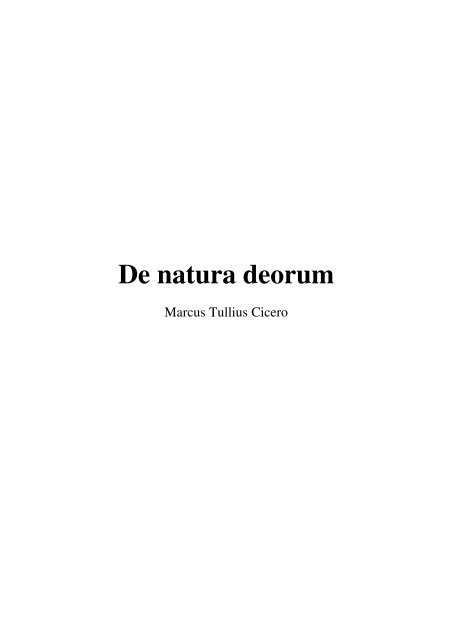 De natura deorum