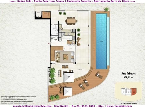 Apartamentos na planta Barra da Tijuca Itauna Gold Real Nobile