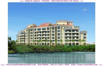 Apartamentos na planta Barra da Tijuca Espacio Laguna Real Nobile