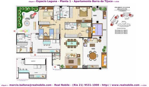 Apartamentos na planta Barra da Tijuca Espacio Laguna Real Nobile