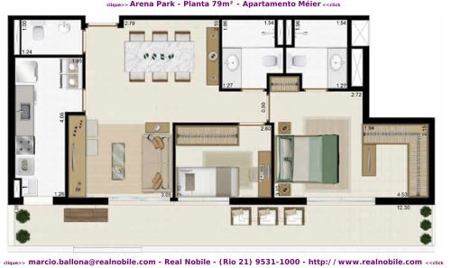 Apartamentos na planta Meier Arena Park Real Nobile RJ