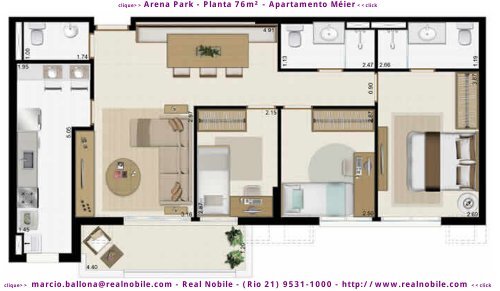 Apartamentos na planta Meier Arena Park Real Nobile RJ