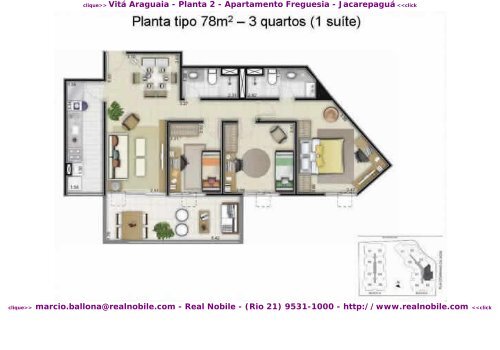 Apartamentos na planta na Freguesia Vita Araguaia Real Nobile RJ